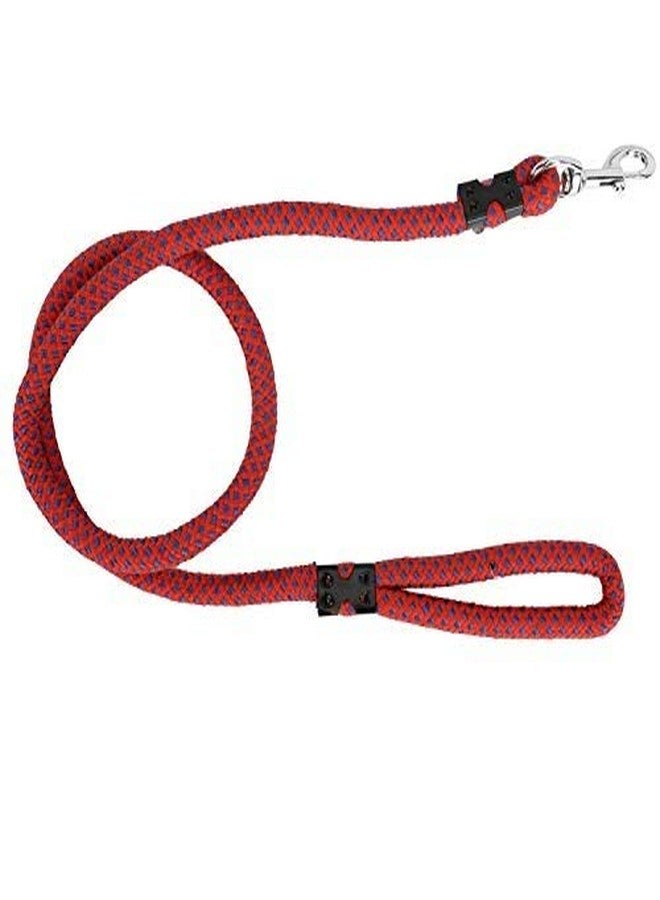 Pet Believe Dog Rope Leash Maroon, Brass Hook - 15 mm - Red - Image 1